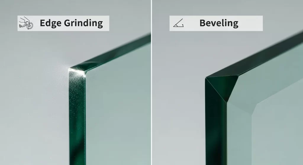 Glass Edge Grinding vs Beveling Comparison Guide